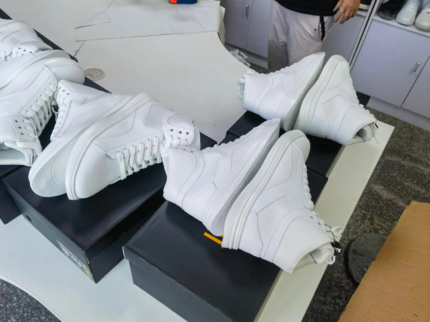 SpinSole High Top Dance Sneaker- WHITE