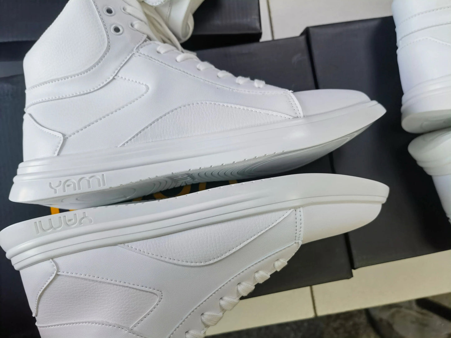 SpinSole High Top Dance Sneaker- WHITE